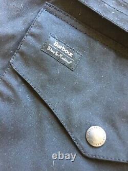 Barbour Mens Deus Ex Machina Niet Waxed Cotton Jacket Black Sz XL $550