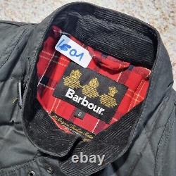 Barbour Quilted International Jacket Waxed Tartan Lining Size S