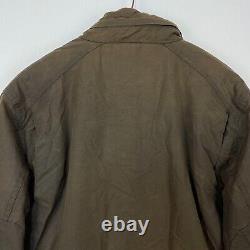 Barbour Sapper Wax Jacket Men's Large Green Waxed Biker Motorcycle Utility Coat