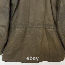 Barbour Sapper Wax Jacket Men's Large Green Waxed Biker Motorcycle Utility Coat