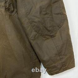 Barbour Sapper Wax Jacket Men's Large Green Waxed Biker Motorcycle Utility Coat