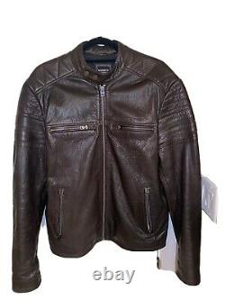 Barney's Racer Leather Jacket Genuine Leather in Flawless Condition