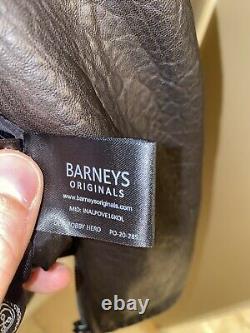 Barney's Racer Leather Jacket Genuine Leather in Flawless Condition