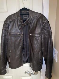 Barney's Racer Leather Jacket Genuine Leather in Flawless Condition