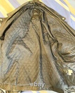 Barney's quilted real leather biker jacket
