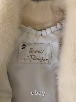Beautiful VINTAGE BLONDE OFF WHITE GENUINE REAL MINK FUR COAT JACKET Size Small