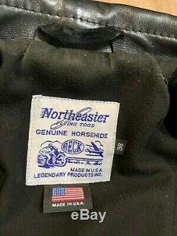 Beck X Schott x Legendary Northeaster 6080 Sz 38 Horsehide Leather Jacket