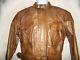 Belstaff Antique Brown Leather Panther Motorcycle Jacket Size L
