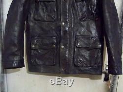 Belstaff Antique Grey Leather 1966 Panther Motorcycle Jacket Size XXL