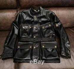Belstaff Black Panther Classic Leather Jacket Size 42 (about S)