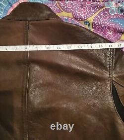 Belstaff Brad Leather Jacket Brown Men Small Xsmall IH RRL Motorcycle Cafe UK