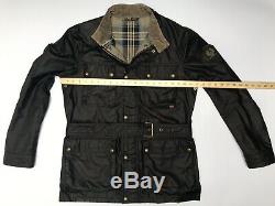 Belstaff England Roadmaster Waxed Wax Cotton Biker Jacket Mens Black 50 Large L
