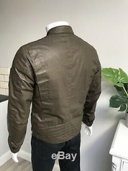 Belstaff Henfield Waxed Cotton Racer Biker Jacket Vintage Brown IT 48 UK 38 S M