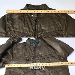 Belstaff Henfield Waxed Cotton Racer Biker Jacket Vintage Brown IT 48 UK 38 S M