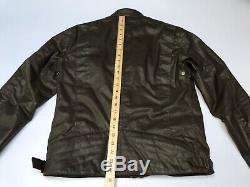 Belstaff Henfield Waxed Cotton Racer Biker Jacket Vintage Brown IT 48 UK 38 S M