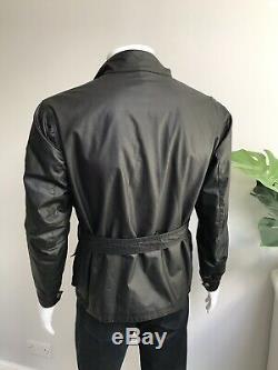 Belstaff International Trialmaster Mens Waxed Wax Biker Jacket BLACK Medium M