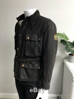 Belstaff International Trialmaster Short Wax Biker Jacket BLACK Medium M