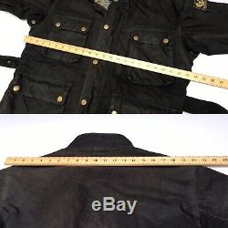 Belstaff International Trialmaster Short Wax Biker Jacket BLACK Medium M