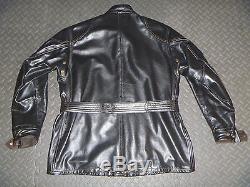 Belstaff Leather Panther M Jacket Motorcycle Medium to Large L Black US 40 43R