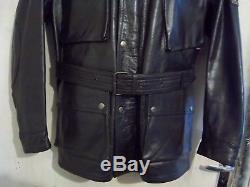 Belstaff Leather Panther Motorcycle Jacket Size XL