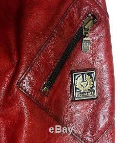 Belstaff Leathermaster 1970 Red Leather Jacket Collectors Vintage, Rare, HTF