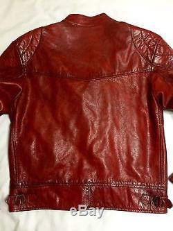 Belstaff Leathermaster 1970 Red Leather Jacket Collectors Vintage, Rare, HTF