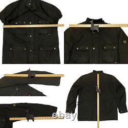 Belstaff Made In England Vintage Trialmaster Waxed Jacket Black Size Medium M 40