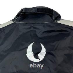 Belstaff Mens Motorcycle Belt Jacket PVC Nylon Vented Pockets A2770 Black Large