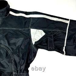 Belstaff Mens Motorcycle Belt Jacket PVC Nylon Vented Pockets A2770 Black Large