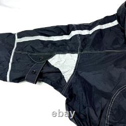 Belstaff Mens Motorcycle Belt Jacket PVC Nylon Vented Pockets A2770 Black Large