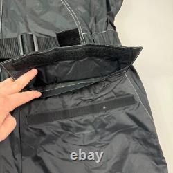 Belstaff Mens Motorcycle Belt Jacket PVC Nylon Vented Pockets A2770 Black Large