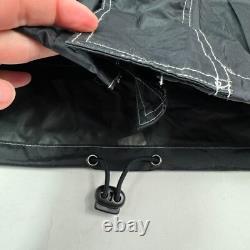 Belstaff Mens Motorcycle Belt Jacket PVC Nylon Vented Pockets A2770 Black Large