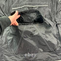 Belstaff Mens Motorcycle Belt Jacket PVC Nylon Vented Pockets A2770 Black Large