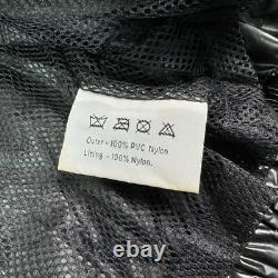 Belstaff Mens Motorcycle Belt Jacket PVC Nylon Vented Pockets A2770 Black Large