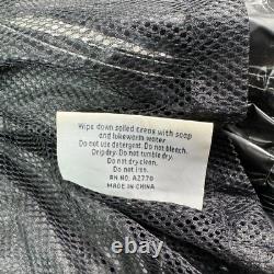 Belstaff Mens Motorcycle Belt Jacket PVC Nylon Vented Pockets A2770 Black Large