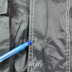 Belstaff Mens Motorcycle Belt Jacket PVC Nylon Vented Pockets A2770 Black Large