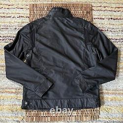 Belstaff Motorcycle Jacket Black Full Zip Riding Biking Men's Size XL