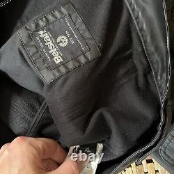 Belstaff Motorcycle Jacket Black Full Zip Riding Biking Men's Size XL