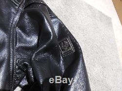 Belstaff Motorcycle Leather Jacket Adult Extra Large Black Coat Made England
