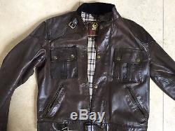 Belstaff New Cougar Leather Jacket size 42 XL Authentic