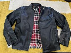 Belstaff Outlaw Jacket, Hand-Waxed Black Leather, Men's Size M. Barely Worn