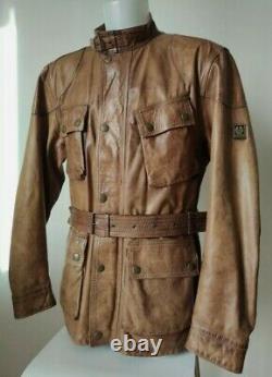 Belstaff Panther 1966 Leather Jacket, Antique Cuero, Malenotti, Size XXXL