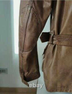 Belstaff Panther 1966 Leather Jacket, Antique Cuero, Malenotti, Size XXXL