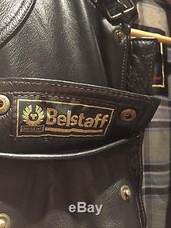 Belstaff Panther Black/Brown Leather Jacket Size M