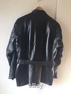 Belstaff Panther Black/Brown Leather Jacket Size M