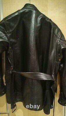 Belstaff Panther Leather Jacket Coat Small Black Made in Italy Original- V. Heavy