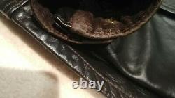 Belstaff Panther Leather Jacket Coat Small Black Made in Italy Original- V. Heavy