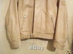 Belstaff Perforated Cougar Leather Motorcycle Jacket Size 44 Uks