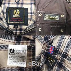 Belstaff Racemaster Gold Label Mens Waxed Wax Cotton Jacket Brown Size Medium M