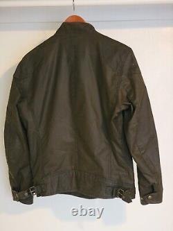 Belstaff Racemaster Waxed Cotton Moto Jacket Men's Medium US38/EU48 Faded Olive